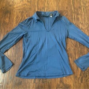 Vintage 90s y2k banana republic blue long sleeve top